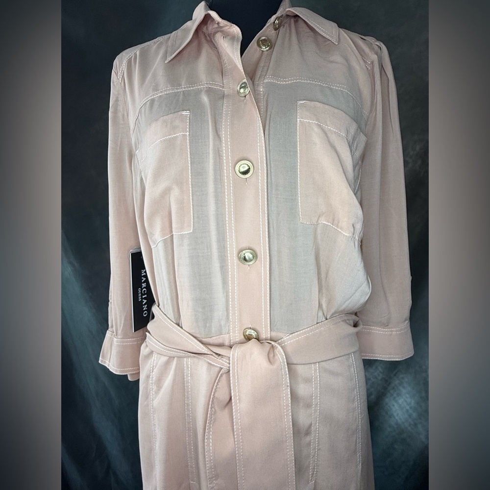 ✨ NWT Marciano by Guess Blush Shirt Dress - Size M✨ - Picture 8 of 16